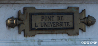 Le pont de l'Université 